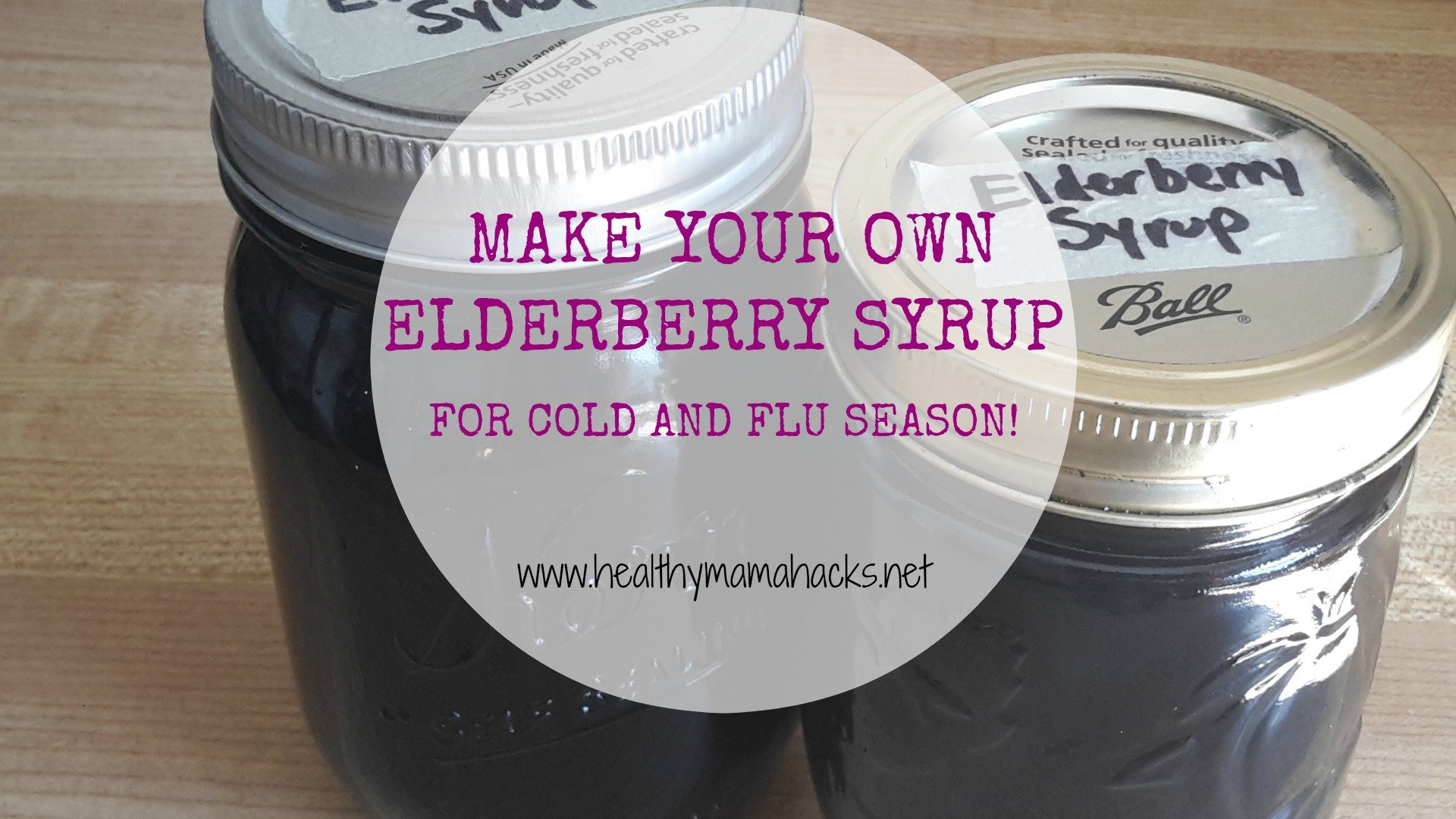 Make your own elderberry syrup for cold and flu season!