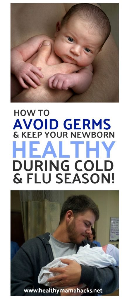 Are you worried about how to keep your newborn healthy during cold and flu season? Learn how to keep your newborn healthy with these 16 great tips! #newborn, #healthybaby, #baby, #health