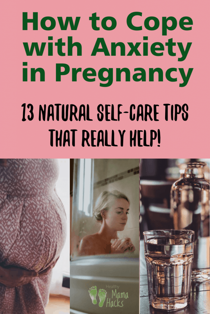 A doula shares 13 natural self-care tips for coping with anxiety in pregnancy. If you are looking for natural ways to ease anxiety and improve sleep, these tips may really help! #pregnancyanxiety, #pregnancyselfcare, #anxietyinpregnancy, #selfcareformoms