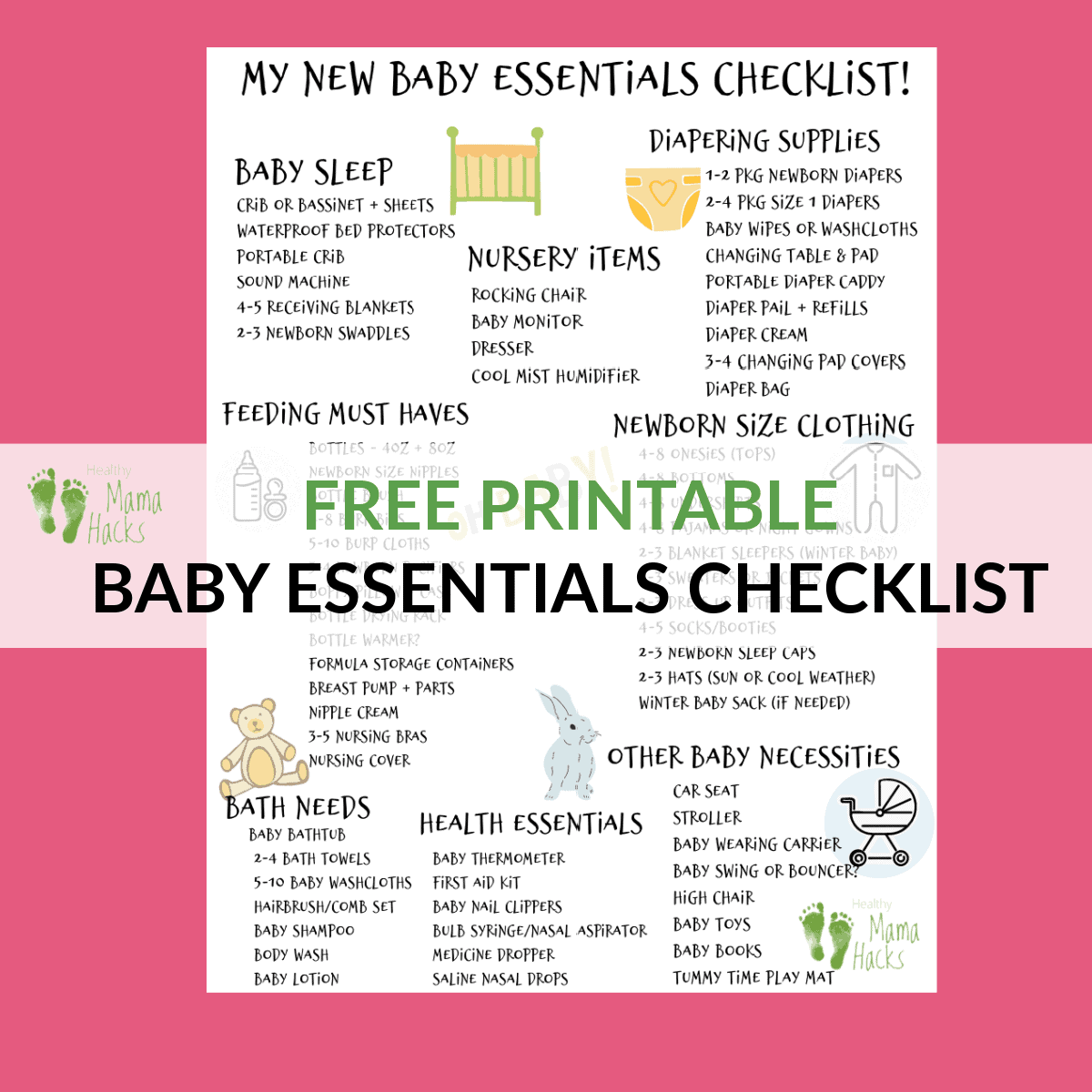 Newborn Baby Stuff Checklist
